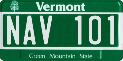 VT license plate NAV101