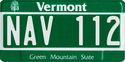 VT license plate NAV112