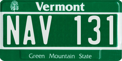 VT license plate NAV131