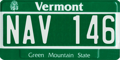 VT license plate NAV146