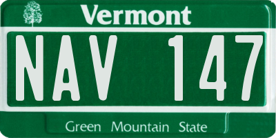 VT license plate NAV147