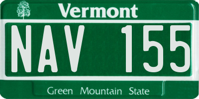 VT license plate NAV155