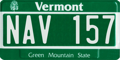VT license plate NAV157