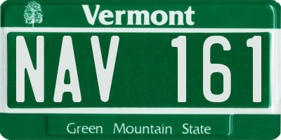 VT license plate NAV161