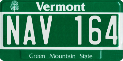 VT license plate NAV164