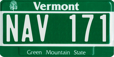 VT license plate NAV171