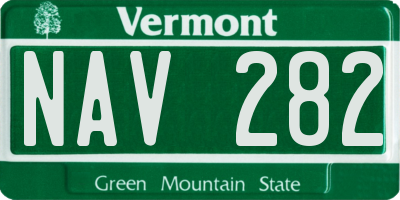 VT license plate NAV282