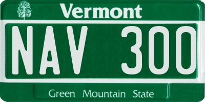 VT license plate NAV300