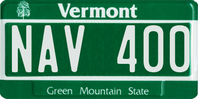 VT license plate NAV400