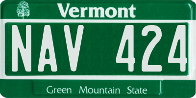 VT license plate NAV424