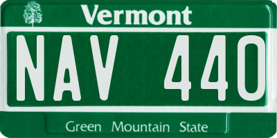 VT license plate NAV440