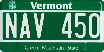 VT license plate NAV450