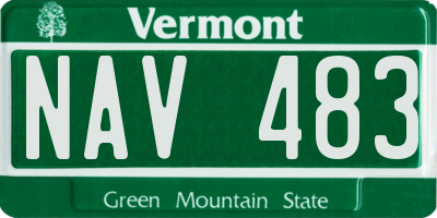 VT license plate NAV483