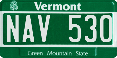 VT license plate NAV530