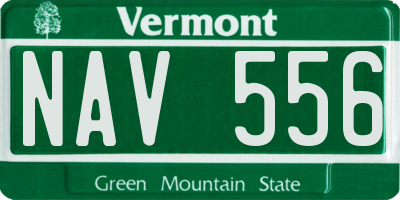 VT license plate NAV556