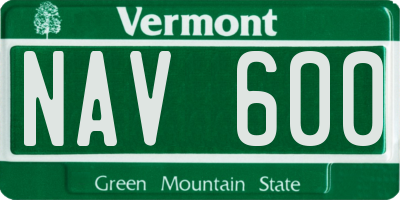VT license plate NAV600