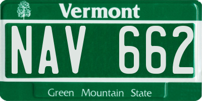 VT license plate NAV662