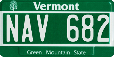 VT license plate NAV682