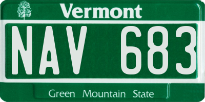 VT license plate NAV683