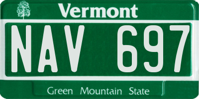 VT license plate NAV697