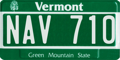 VT license plate NAV710