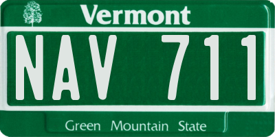 VT license plate NAV711
