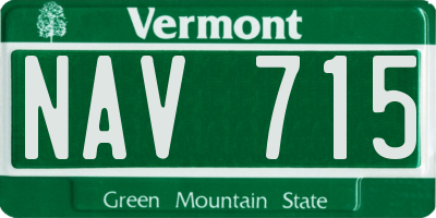 VT license plate NAV715