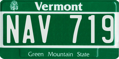 VT license plate NAV719
