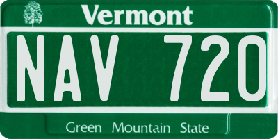 VT license plate NAV720