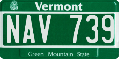 VT license plate NAV739