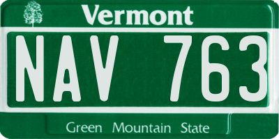 VT license plate NAV763