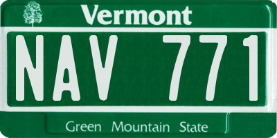 VT license plate NAV771
