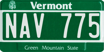 VT license plate NAV775