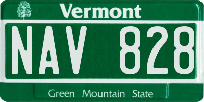 VT license plate NAV828
