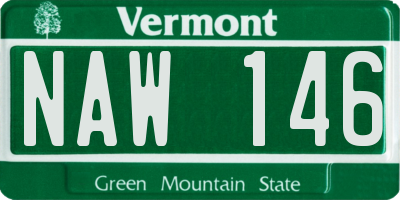 VT license plate NAW146