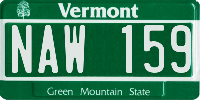 VT license plate NAW159