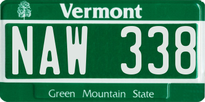 VT license plate NAW338