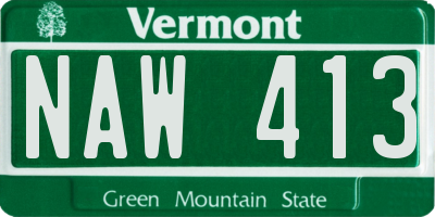 VT license plate NAW413