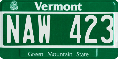 VT license plate NAW423