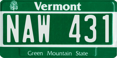 VT license plate NAW431