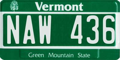 VT license plate NAW436