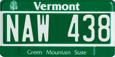 VT license plate NAW438