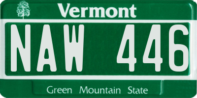 VT license plate NAW446