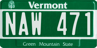 VT license plate NAW471