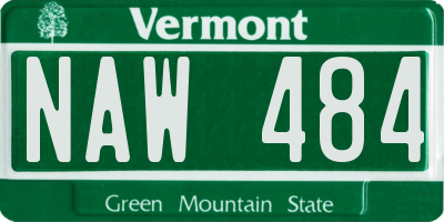 VT license plate NAW484