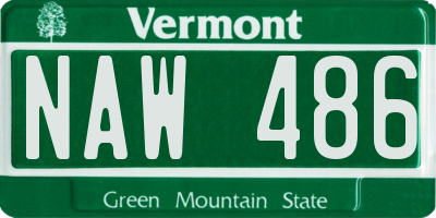 VT license plate NAW486