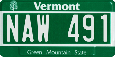 VT license plate NAW491