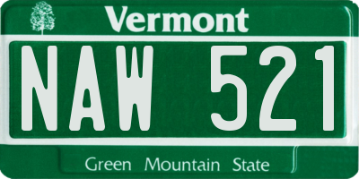 VT license plate NAW521