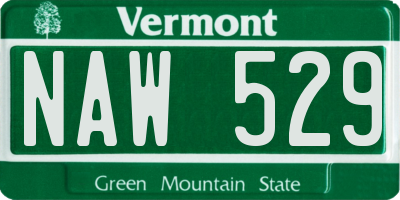 VT license plate NAW529
