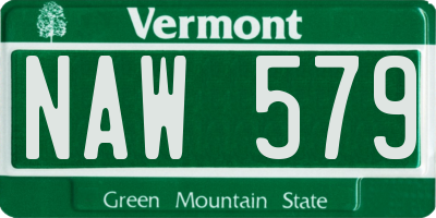 VT license plate NAW579